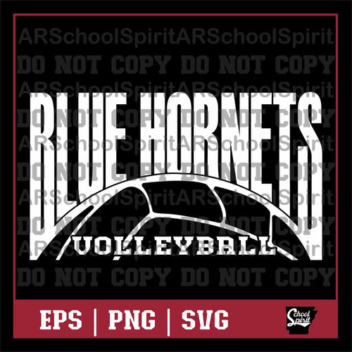 Blue Hornets Volleyball Design