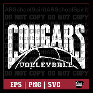 Cougars Volleyball Design