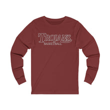 Load image into Gallery viewer, Trojans Basketball 001 Adult Long Sleeve Tee