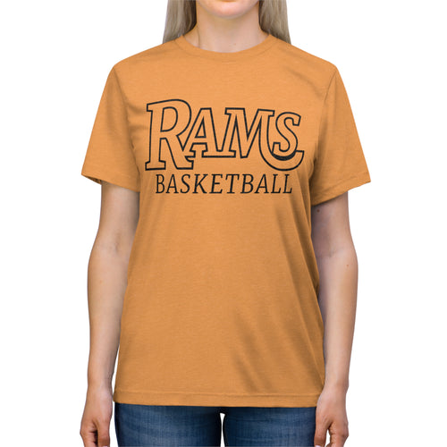Rams Basketball 001 Unisex Adult Tee