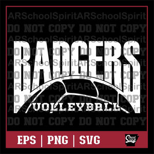 Badgers Volleyball Design