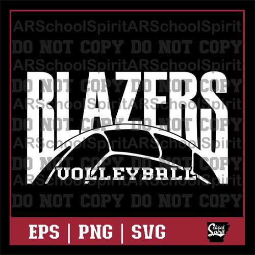 Blazers Volleyball Design