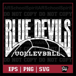 Blue Devils Volleyball Design