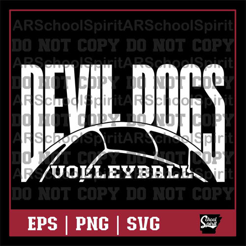 Devil Dogs Volleyball Design