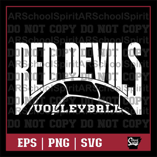 Red Devils Volleyball Design