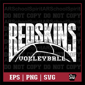 Redskins Volleyball Design
